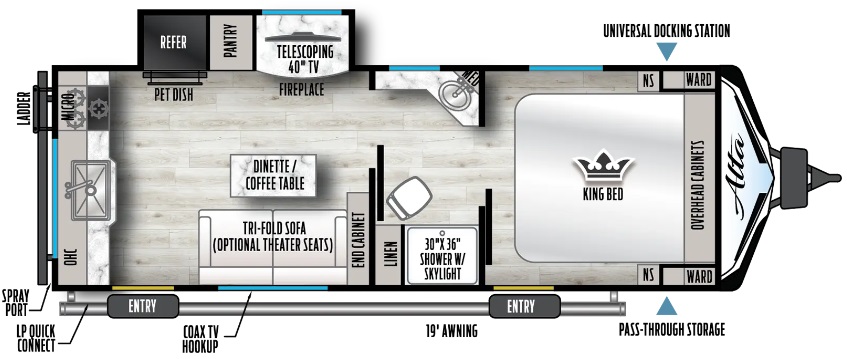 2024 EAST TO WEST RV ALTA 2350KRK, , floor-plans-day image number 0